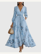 ROWELLA | Elegant Lang Plisseret Kjole
