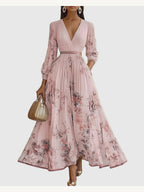 ROWELLA | Elegant Lang Plisseret Kjole