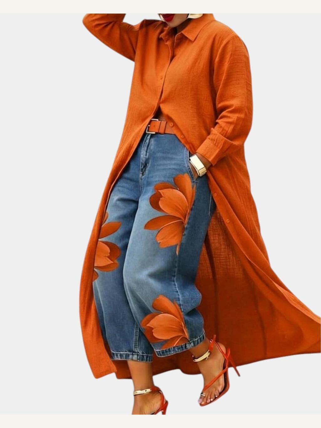 Flora | Vide jeans med gratis skjorte
