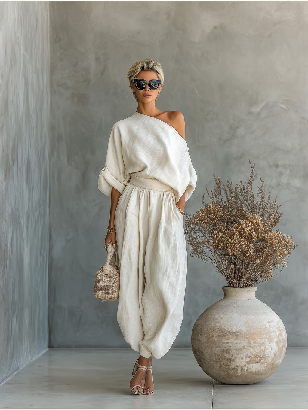 Livia | Offwhite sæt i hør