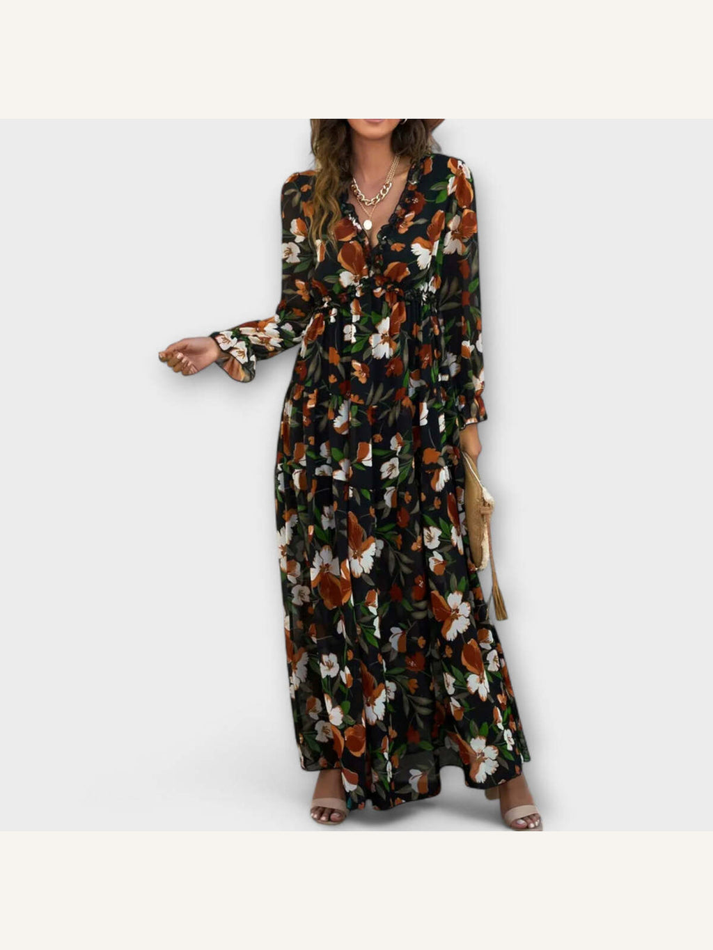 Lukrecija | Maxikjole med blomsterprint