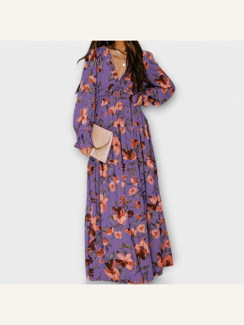 Lukrecija | Maxikjole med blomsterprint