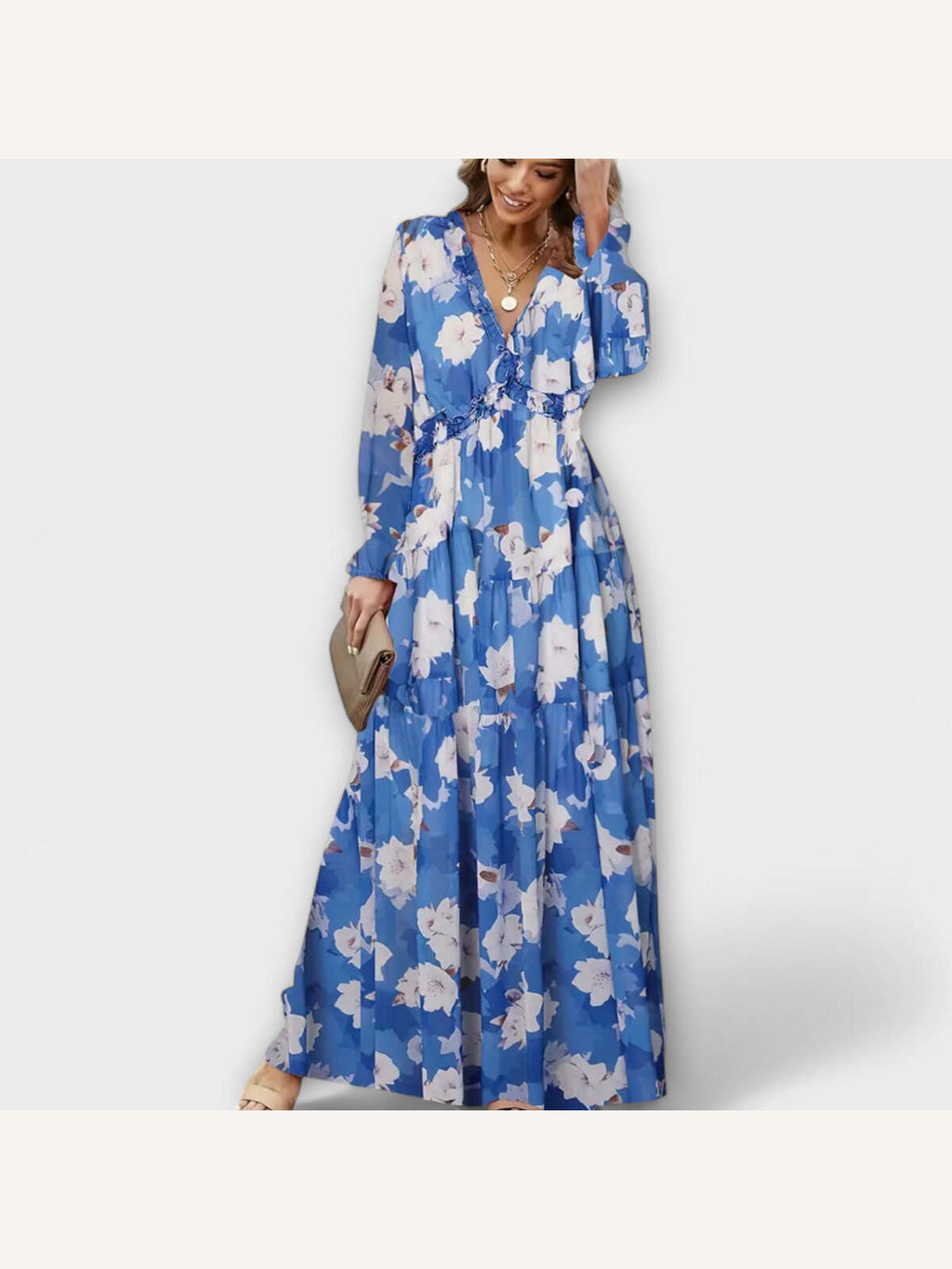 Lukrecija | Maxikjole med blomsterprint