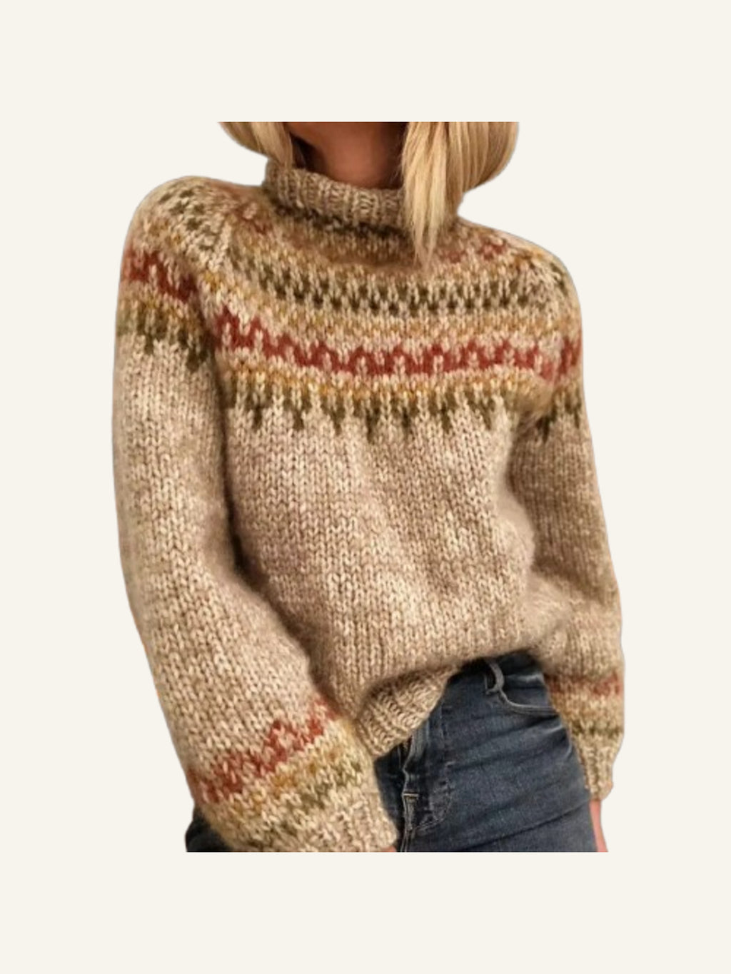 Jessica | Nordisk sweater i kabelstrik