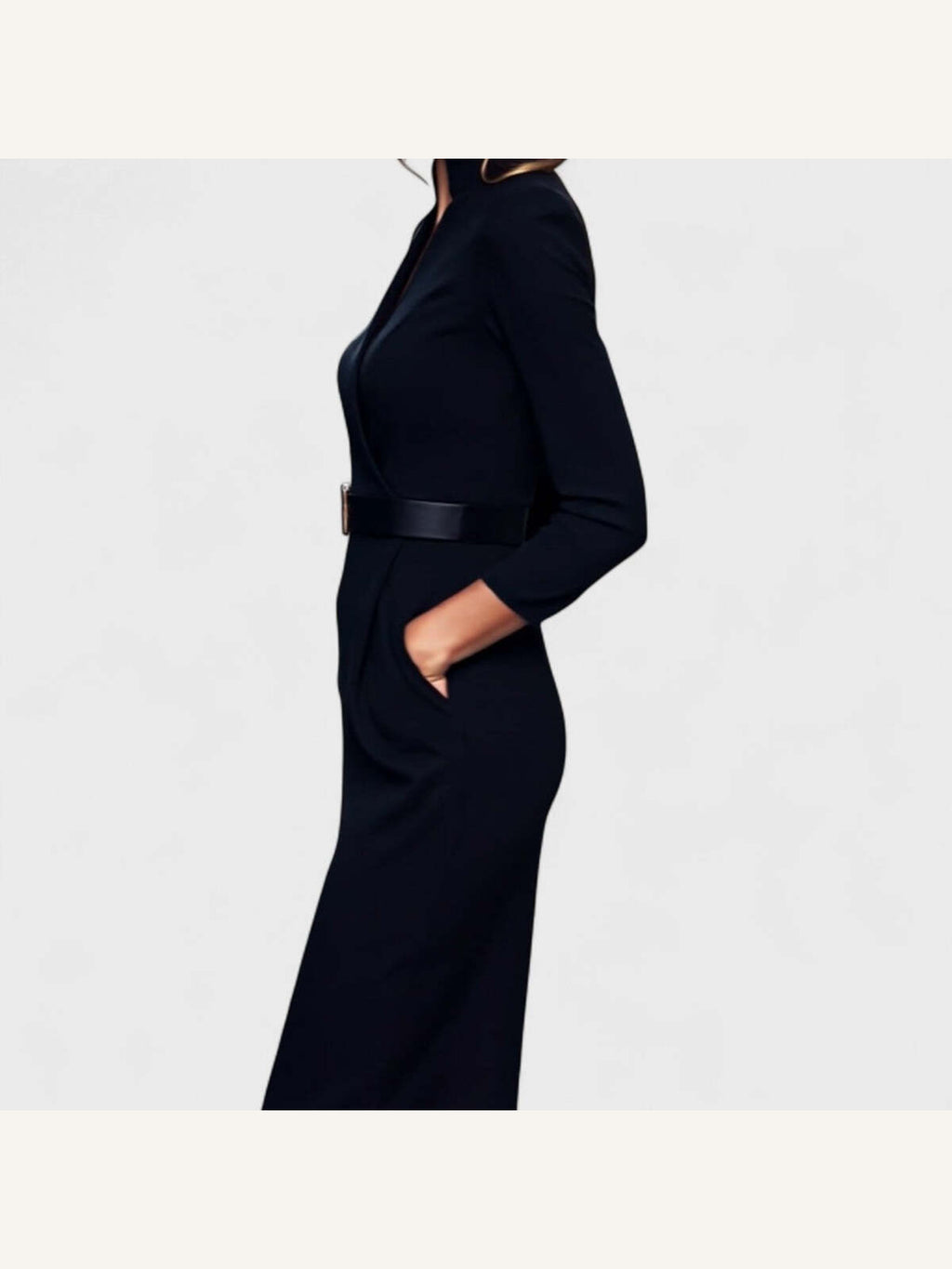 Hazel | Elegant midikjole med bælte
