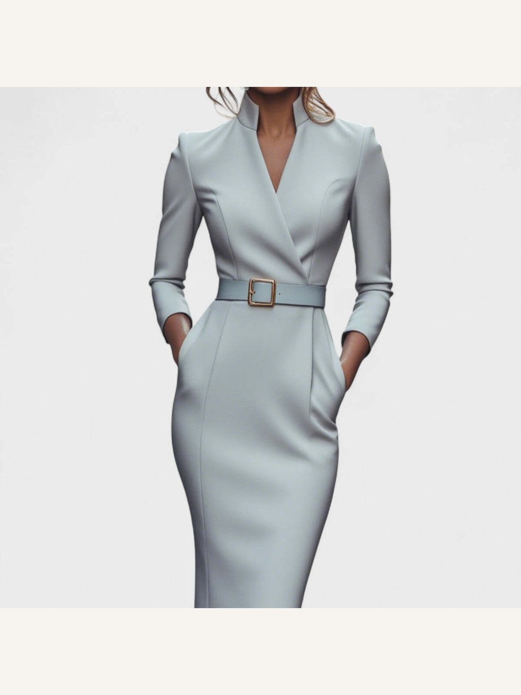 Hazel | Elegant midikjole med bælte