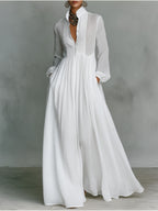 Victoria | Elegant maxi-skjortekjole