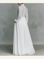 Victoria | Elegant maxi-skjortekjole