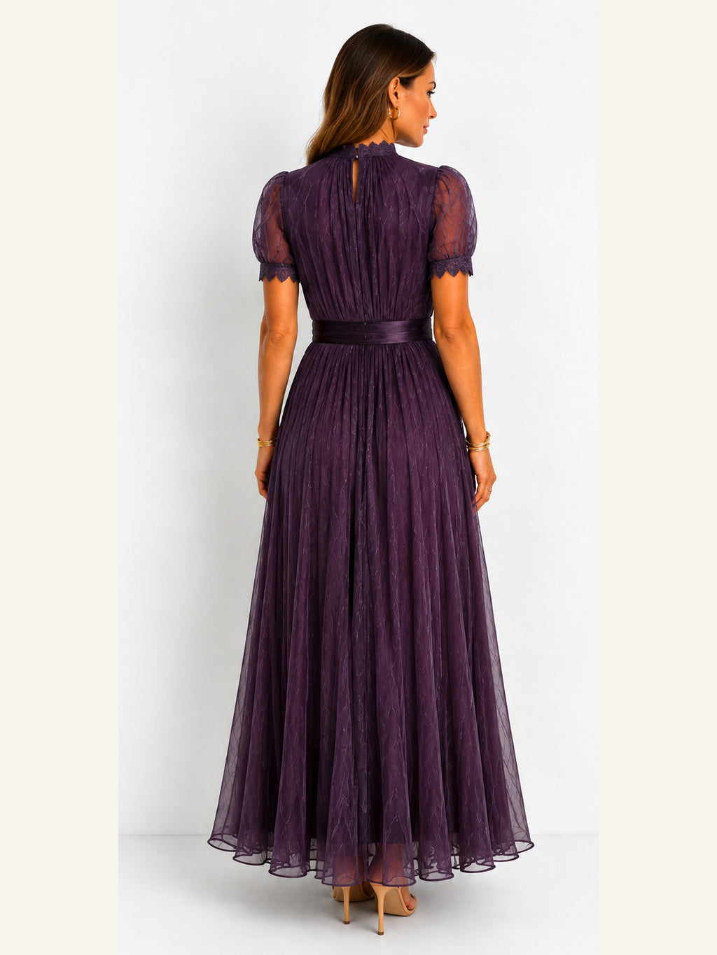 Violette | Plisseret maxikjole i tyl